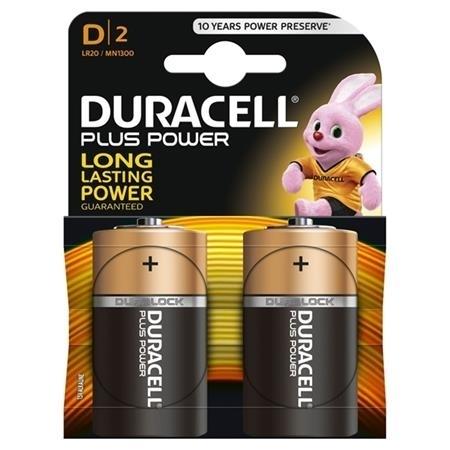 PILAS DURACELL PLUS D (LR20) BLISTER 2