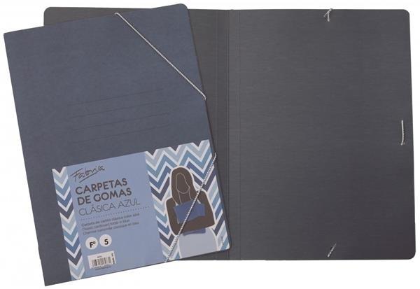 CARPETA FOLIO SENCILLA AZUL CLASICA FABRISA (5UDS-PRECIO POR UD)