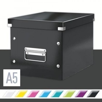 CAJA MONTABLE CLICK&STORE MEDIANA CUBICA NEGRO LEITZ