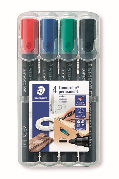 ROTULADOR PERMANENTE ESTUCHE 4 UDS LUMOCOLOR 352 PTA.CONICA STAEDTLER