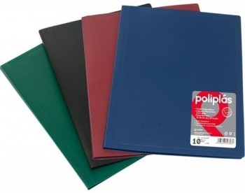 CARPETA FUNDAS POLIPLAS FOLIO PP OPACOS EXTRA 10 FUNDAS GRAFOPLAS