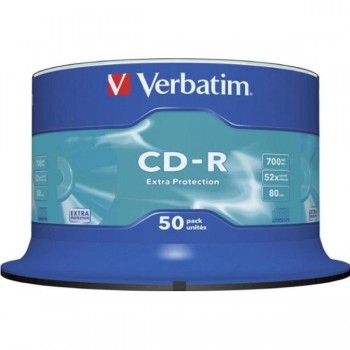 CD-R VERBATIM 700MB 52x Extra Protection (Tarrina 50)