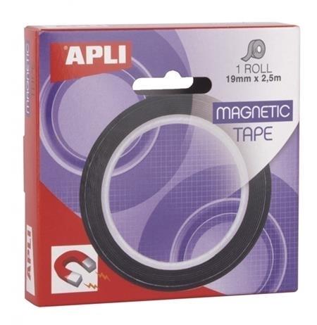 CINTA ADHESIVA MAGNÉTICA 19 MM X 2,5 M APLI 17724