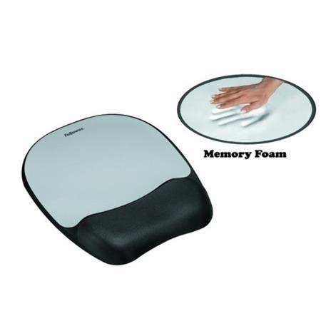 ALFOMBRILLA CON REPOSAMUÑECAS MEMORY FOAM NEGRO/PLATA FELLOWES