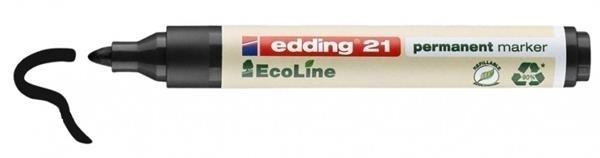 ROTULADOR PERMANENTE EDDING ECOLINE 21.COLOR: NEGRO.