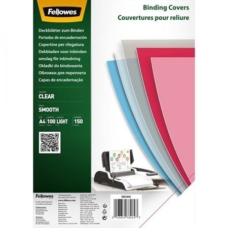 PACK DE 100 PORTADAS RECICLADAS PET TRANSPARENTE CRISTAL A4 150 MICRAS