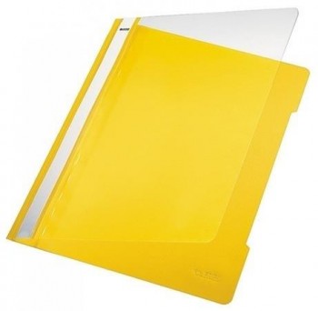 DOSSIERS FASTENER PVC A4 AMARILLO CON TARJETERO LEITZ