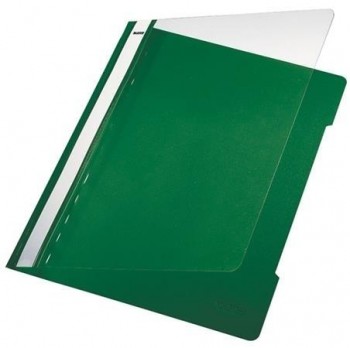 DOSSIERS FASTENER PVC A4 VERDE CON TARJETERO LEITZ