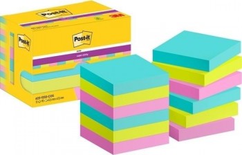 NOTAS ADHESIVAS POST-IT  SUPER STICKY COSMIC 47,6 X 47,6 MM 622-12SS-COS POST-IT