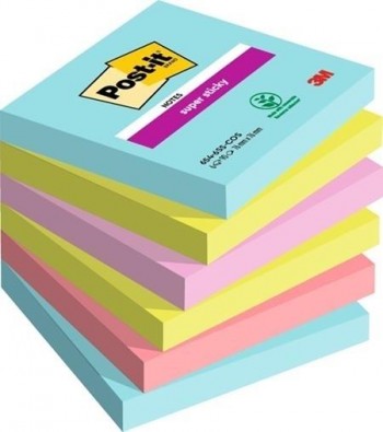 NOTAS ADHESIVAS POST-IT  SUPER STICKY COSMIC 76 X 76 MM  654-6SS-COS POST-IT