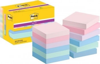 NOTAS ADHESIVAS POST-IT  SUPER STICKY SOULFUL 47,6 X 47,6 MM 622-12SS-SOUL POST-IT