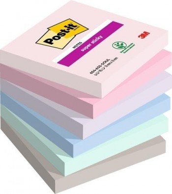 NOTAS ADHESIVAS POST-IT  SUPER STICKY SOULFUL 76 X 76 MM  654-6SS-SOUL POST-IT