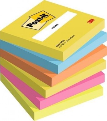 NOTAS ADHESIVAS POST-IT  ENERGETIC 76 X 76 MM 654-TFEN POST-IT 7100296019