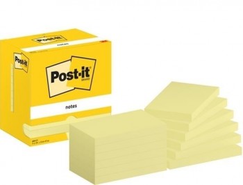 NOTAS ADHESIVAS POST-IT  76 X 127 MM CAJA CARTÓN 655 POST-IT