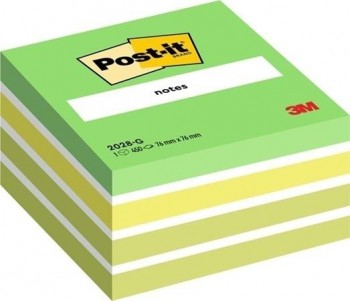 NOTAS ADHESIVAS POST-IT  76 X 76 MM COLORES SURTIDOS VERDES 2028-GN POST-IT