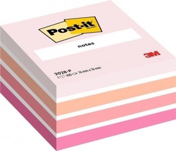 NOTAS ADHESIVAS POST-IT  76 X 76 MM COLORES SURTIDOS ROSAS 2028-P POST-IT