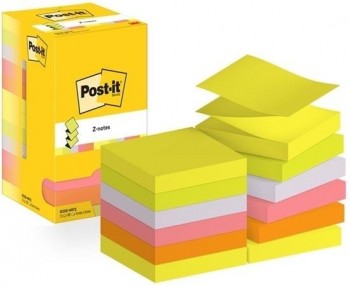 NOTES ADHESIVAS POST-IT  76 X 76 MM SURTIDOS FLÚOR R330-NR POST-IT